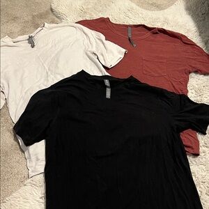 Vuori Short Sleeve Tees - Black, White, Red